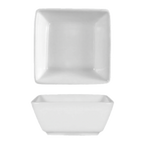 Thumbnail image #1 for International Tableware Elite EL-4 Square Porcelain Ramekin, 2-1/2 oz., 3" x 3" x 1-1/4"H, Rolled Edge Case of 3 Dozen