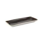 Thumbnail image #1 for Tuxton China Artisan Geode GGM-550 Ceramic Rectangular Tray, 11-5/8" x 5-1/8" x 1-1/8"H, Mushroom 1 Dozen