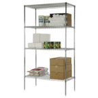 Thumbnail image #1 for 1880 Hospitality Focus Foodservice FK183674CH Chrome Wire Shelving Unit, 36"W x 18"D x 74"H, 4 Shelves