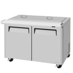 Thumbnail image #1 for Turbo Air M3 MST-48-18-N-RC Two-Section Sandwich/Salad Prep Refrigerator, 18-Pan, 48-1/4-Inch, Rear-Mounted Self-Contained, Swing Doors
