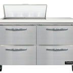 Thumbnail image #2 for Continental Refrigerator SW48N8C-D Refrigerated Sandwich Prep Table, 48-Inch, 2-Section, 4 Drawers, 8-Pan Top