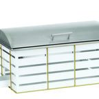 Thumbnail image #1 for Cal-Mil Empire 22630-15 Chafer, White, Stainless Steel Lift-Top Cover, Holds Up to 5 Fuel Cans