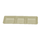 Thumbnail image #1 for Thunder Group Passion PS5103V 3-Compartment Rectangular Melamine Plate, Beige, 15" Case of 36