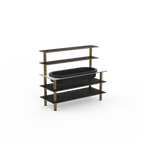 Thumbnail image #1 for Steelite International Mogogo, Modular MGCMLC01MBXF 3-Tier Modular Back Bar Station with Insulated Ice Well, 71 x 29-1/2 x 60-1/2 in