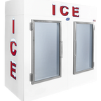 Thumbnail image #1 for Leer 3580401 Indoor Upright Ice Merchandiser, 85 cu. ft., 2 Glass Doors, Self-Contained Bottom-Mounted Refrigeration, 84"W x 41.94"D x 76.5"H