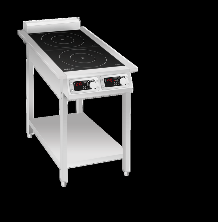 Product image #5 for Commercial Stainless Steel Dual-Zone Freestanding Induction Cooktop, 240V, 1 Phase