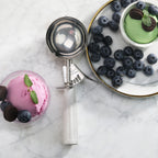 Thumbnail image #2 for New Star Foodservice Inc. 34745 Ice Cream Disher Scoop, Size 6, 18/8 Stainless Steel, White Handle Case of 72