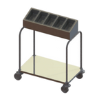 Thumbnail image #1 for Piper Products/Servolift Eastern 715-1-A12 Open Tray & Silverware Cart, 1 Stack, 12 Cylinder Dispensers, 200-Tray Capacity