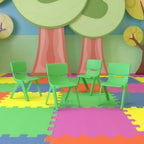 Thumbnail image #2 for Flash Furniture Whitney 4-YU-YCX4-003-GREEN-GG Preschool Green Polypropylene Stacking Chair, 10-1/2-Inch Seat Height