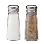 Thumbnail image #2 for TableCraft Products 132S&P-2 3 oz Single Salt/Pepper Shaker, Clear Glass Jar, Stainless Steel Top Case of 24