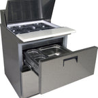 Thumbnail image #1 for QualServ (Middleby) UCSP132-SS91A U-Line Corporation (Middleby) Commercial Sandwich Prep Table, 32 1/2" W, 2 Drawers, 8-Pan Capacity