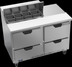 Thumbnail image #6 for Beverage-Air SPED48HC-08-4 48-Inch Two-Section Sandwich Prep Table with 4 Drawers and 8-Pan Top