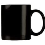 Thumbnail image #1 for Libbey Slate CM-12-B Porcelain Coffee Mug, 12 oz, Black, Non-Stackable
