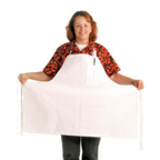 Thumbnail image #1 for Chef Revival 600BAW-XL Extra Wide Bib Apron, 38" x 30", Poly/Cotton Blend, Pencil Pocket, Adjustable Neck Band, White