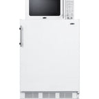 Thumbnail image #1 for Summit Commercial Summit Appliance MRF661WA Microwave/Refrigerator-Freezer Combination, 24-Inch, 5.04 cu. ft., Power Allocator