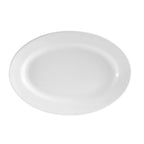 Thumbnail image #1 for CAC China Clinton RCN-92 Porcelain Oval Platter, 22" x 15" x 2", Rolled Edge Case of 4