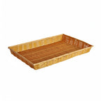 Thumbnail image #1 for Thunder Group PLBN1813T Rectangular Handwoven Polypropylene Fast Food Basket, Natural Tan, 18 x 13 x 2 in Case of 36