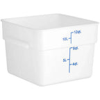 Thumbnail image #1 for Libertyware SFC12-W Square Food Storage Container, 12 Quart, White, 12"W x 10.88"D x 8.25"H Case of 12