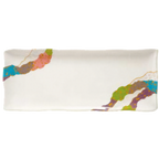 Thumbnail image #1 for G.E.T. GET 142-28-CO Rectangular Melamine Plate, 11 x 4-1/2 in, Scalloped Edge 1 Dozen