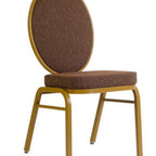 Thumbnail image #1 for G & A Commercial Seating Orion 2406-AL GR7 Banquet Chair, Stacks 10 High, Upholstered Oval Flex Back and Seat, Grade 7 Upholstery