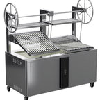 Thumbnail image #1 for Kopa Grilling Solutions KOPA PARILLA DP180S Charcoal Double Parrilla Grill, Stainless Steel, Two Lift-and-Tilt Grill Racks