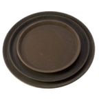 Thumbnail image #1 for Stanton Trading 16GRFG-TN 16" Round Fiberglass Bar Tray, Tan, Non-Skid Surface with Rubber Grip Case of 12