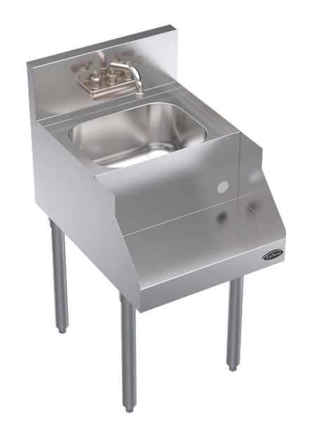 Product image #5 for Krowne Royal Series Freestanding Underbar Blender Station with Dump Sink and Recessed Blender Shelf, 18 x 24 Inches