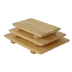 Thumbnail image #1 for Thunder Group WSPB002 Bamboo Geta Sushi Serving Plate, 9-1/2" x 6" x 1-1/4" Case of 24