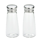 Thumbnail image #1 for TableCraft Products 132S&P-2 3 oz Single Salt/Pepper Shaker, Clear Glass Jar, Stainless Steel Top Case of 24