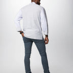 Thumbnail image #2 for Chef Works CBN01-WHT-S White Small Double-Breasted Long-Sleeve Chef Coat with 3-Division Thermometer Pocket