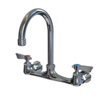 Thumbnail image #1 for NBR Equipment P3W8S5G Wall-Mount Gooseneck Faucet, 8" Centers, 6" Spout, 2.2 GPM Aerator