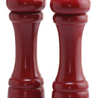 Thumbnail image #1 for Chef Specialties Autumn Hues 08600 Wood Salt Shaker and Pepper Mill Set, 8" High, Candy Apple Red