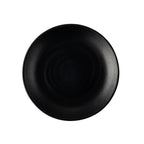 Thumbnail image #1 for CAC China Centennial XCTN-C7 Round Coupe Melamine Plate, 7-1/4" Diameter, 1" High, Matte Black Case of 3 Dozen