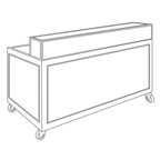 Thumbnail image #1 for Eastern Tabletop H975BC Portable Buffet Bar Kit, 66-5/8"W x 14"D x 14"H, Laminate Panels, Ice Bin, Speed Rail