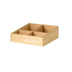 Thumbnail image #1 for Steelite International Creations Buffet 7369MW510 Square 4-Compartment Wood Box, Spire Blonde, 8.88 x 8.88 x 3 in