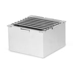 Thumbnail image #1 for Eastern Tabletop Lexus 1541 Square Stainless Steel Connecting Riser Stand with Grate Top, 8"W x 8"D x 5"H