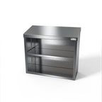 Thumbnail image #1 for NBR Equipment WCO-1524 Wall-Mounted Open-Front Stainless Steel Cabinet with Adjustable Shelf, 24"W x 15"D x 32-5/8"H