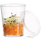 Thumbnail image #2 for JB Prince Comatec R599 Clear Plastic Disposable Cup Lid