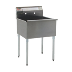 Thumbnail image #1 for Eagle Group 2436-1-16/4-1X 1-Compartment Utility Sink, 37-3/8"W x 28"D, 16-Gauge 430 Stainless Steel, 36" x 24" Bowl, 8" Backsplash