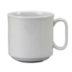 Thumbnail image #1 for Vertex China Crystal Bay CB-17 9 oz Porcelain Coffee Mug with Handle, Stackable, Bright White Case of 3 Dozen