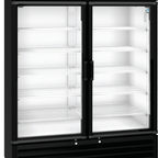 Thumbnail image #5 for Hoshizaki RM-49-HC-BLK Two-Section Reach-In Glass Door Merchandiser Refrigerator, Black, 42.61 Cu. Ft., Bottom-Mount Self-Contained