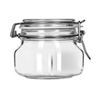 Thumbnail image #1 for Libbey Garden Jar 17208836 17 oz Condiment Jar with Large Opening, Clamp-Down Airtight Lid and Removable White BPA-Free Rubber Seal