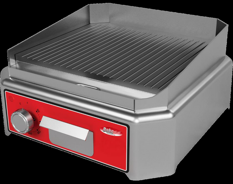 Product image #5 for BakeMax Mini Countertop Electric Ribbed Grill, Stainless Steel, 16-Inch, 208V