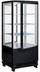 Thumbnail image #2 for Countertop 4-Tier Refrigerated Beverage Display Case with Double Glass Doors, Black, 17 x 17 x 39 Inches