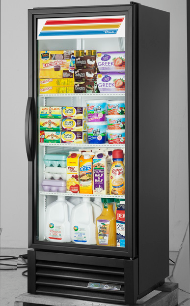 Product image #5 for True Single-Section Glass Door Merchandiser Refrigerator with Low-E Hinged Door
