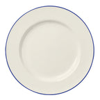 Thumbnail image #1 for Steelite International HL Ivory HL44463929 Round China Plate, 10-5/8", Rolled Edge, Blue Line 1 Dozen