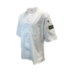 Thumbnail image #1 for Thunder Group CJ710WHM Short Sleeve Chef Shirt, Button Front, White, 65/35 Poly/Cotton, Medium Case of 18
