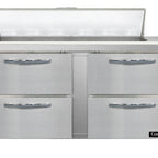 Thumbnail image #2 for Continental Refrigerator Designer Line D60N12-D 60-Inch Two-Section Refrigerated Sandwich Prep Table, 4 Drawers, 12-Pan Top