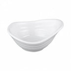Thumbnail image #1 for G.E.T. Swirl - EGS DS45-W 4 oz White Melamine Oblong Swirl Sauce Dish Case of 6