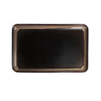 Thumbnail image #1 for CAC China VEN-RT13 Rectangular Platter, 12-1/4", Midnight Black/Desert Beige 1 Dozen